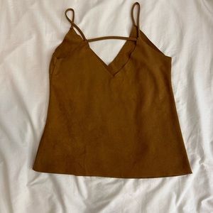 Faux suede cami